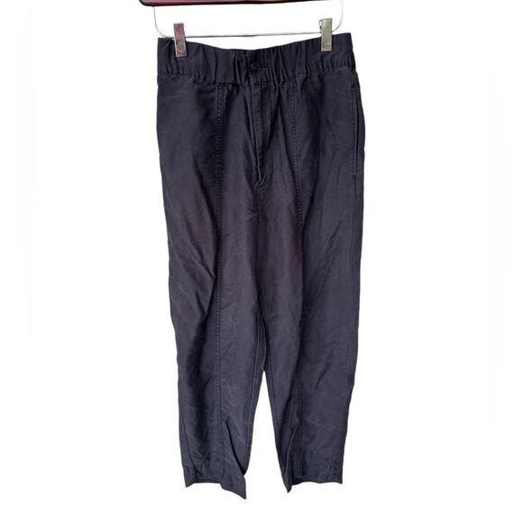 Madewell Tapered Huston Pull-On Crop Pants Black XS - Picture 3 of 6